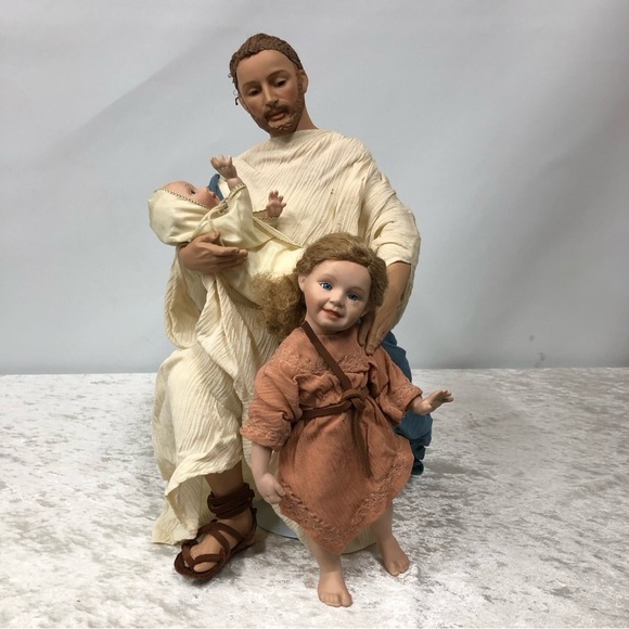 Vintage Ashton Drake Let the Little Children come to me figurines Jesus-FLAWED - Picture 1 of 15